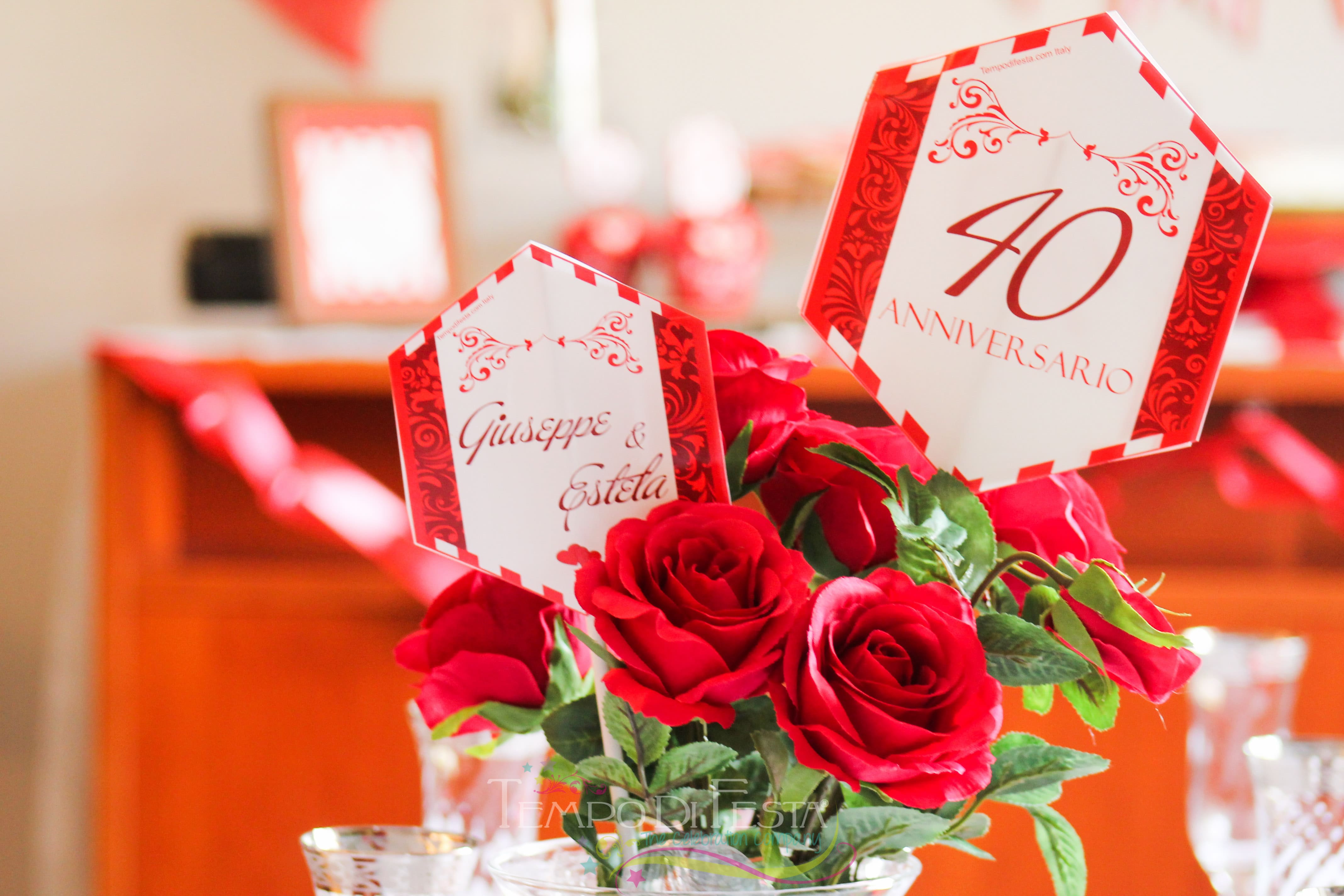centrotavola anniversario di matrimonio