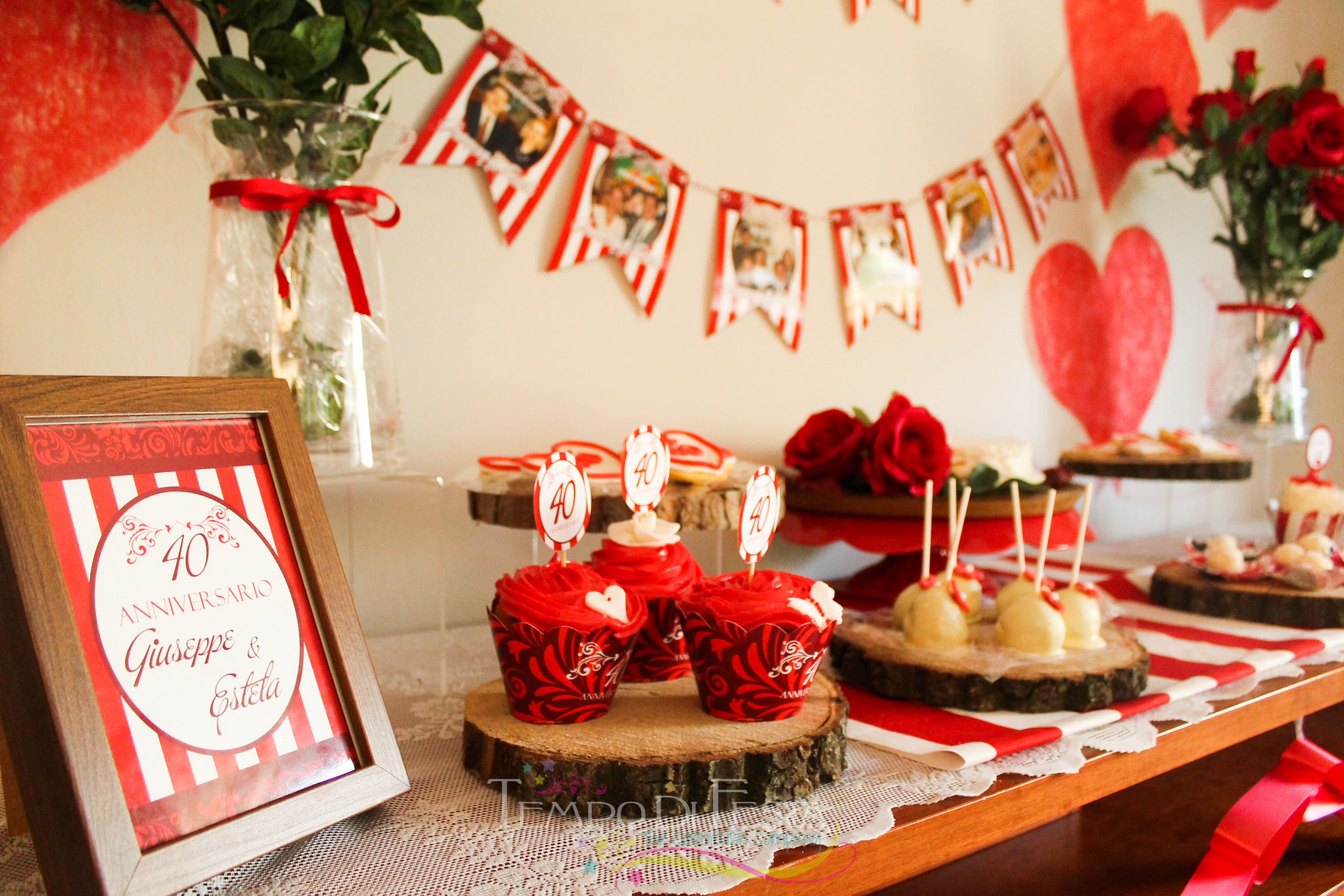 tavolo dolce anniversario matrimonio