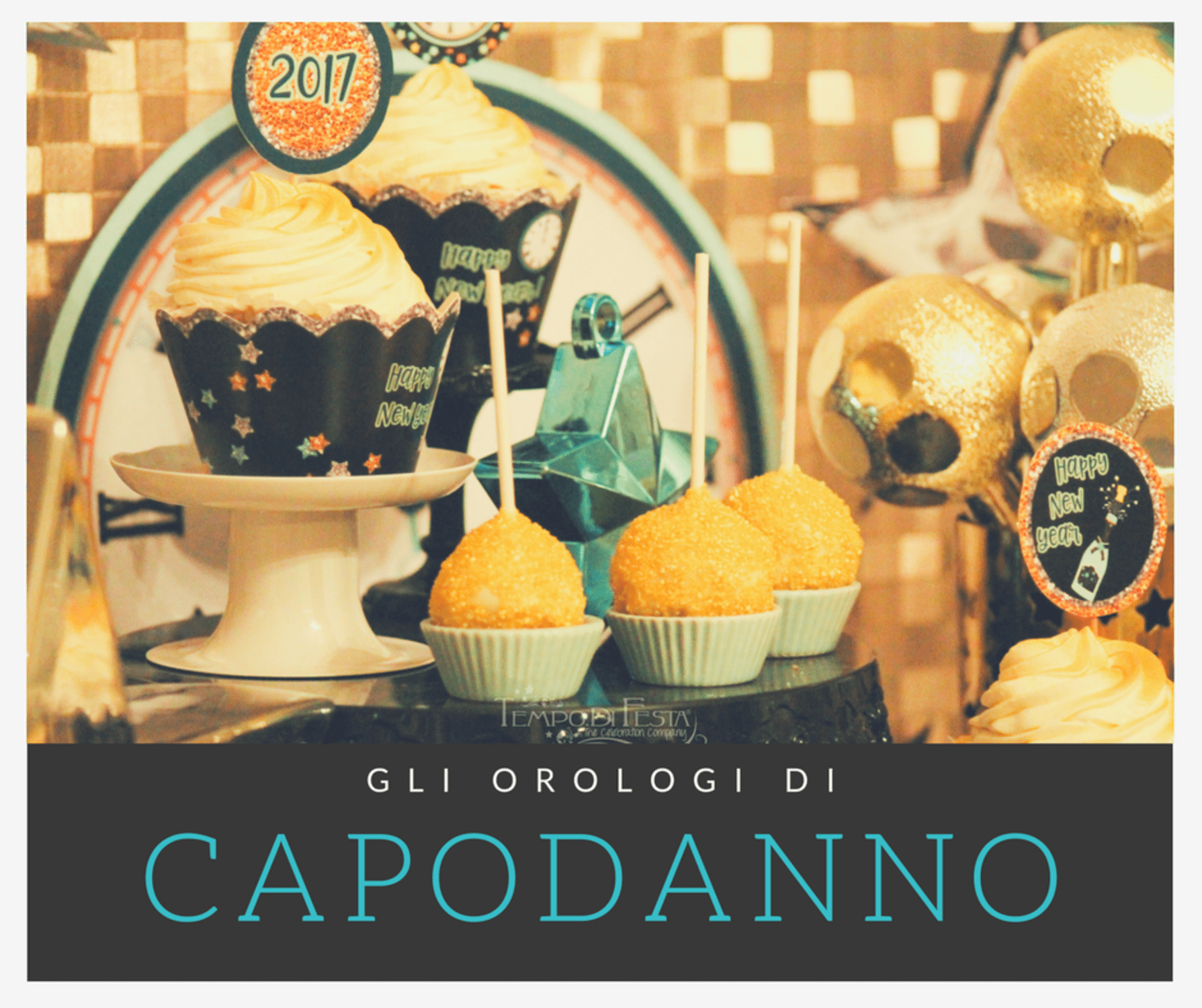 gli orologi di capodanno festa a tema